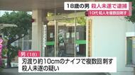 「ナイフで刺した」19歳男性の腹や太ももを路上で複数回　18歳男を殺人未遂の疑いで逮捕【佐賀県】