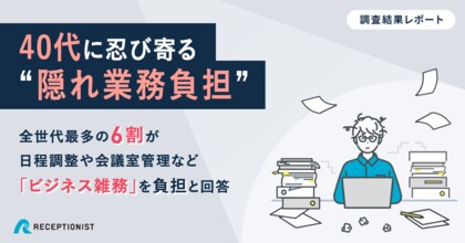 40代に忍び寄る”隠れ業務負担” 全世代最多の6割が日程調整や会議室管理など「ビジネス雑務」を負担と回答