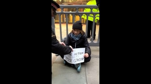 グレタさんロンドンで一時拘束される　親パレスチナ団体支持デモへの参加が“テロ関連法に違反する可能性”として