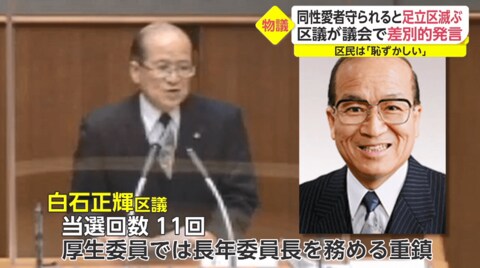 同性愛者が守られると足立区が滅ぶ」議会での発言に波紋…渦中の足立区議を直撃