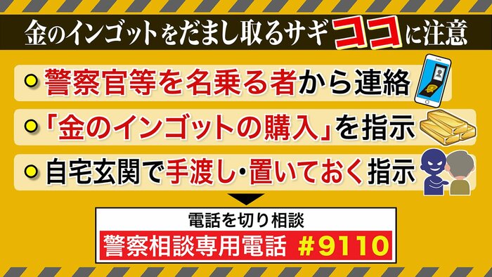 金のインゴットをだまし取るサギの注意点