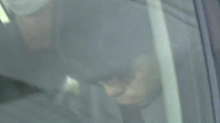 送検される矢沢勇希容疑者(28)