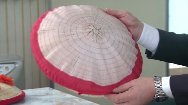 「布製のカバー」をかぶせた代替品の笠