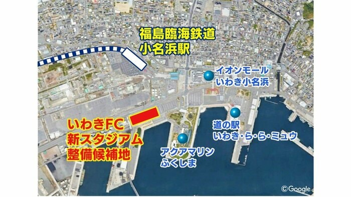 スタジアム候補地との位置関係