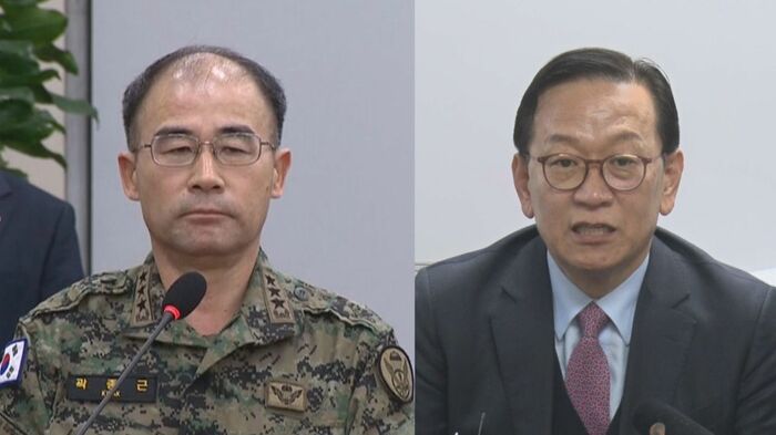 クァク・ジョングン陸軍特殊戦司令官(左)、ソク・ドンヒョン弁護士(右)