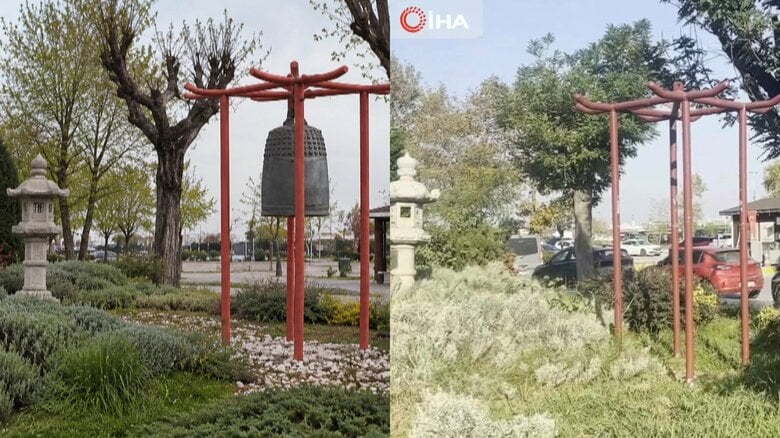 富山・砺波市との友好の象徴「平和の鐘」盗難 重さ87キロの鐘を約8万円で売却か|FNNプライムオンライン