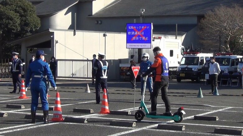 東京・目黒区で電動キックボードの安全教室　都内で飲酒運転などの違反が増加　警視庁｜FNNプライムオンライン