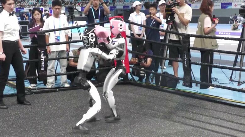 “珍プレー”続出？！世界初「人形ロボット運動会」に日本含む16カ国参加…サッカーやキックボクシングなど25種目　お尻叩いて“挑発”も　中国｜FNNプライムオンライン