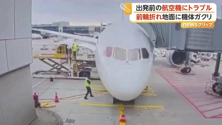 機体が地面に叩き付けられる瞬間（4日、ドイツ・フランクフルト）③
