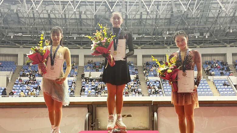 女子シニア表彰台（西日本選手権）