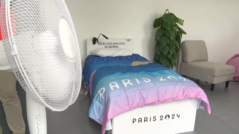 部屋の中には扇風機が設置