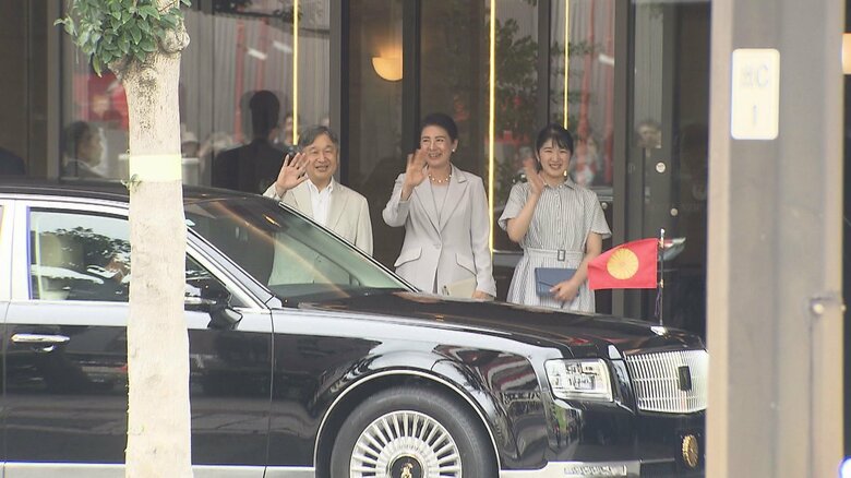 ホテルをご出発されるご一家