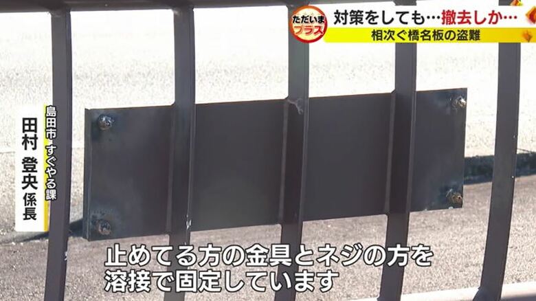 ネジとボルトを溶接して盗難対策
