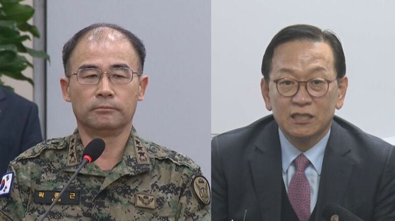 クァク・ジョングン陸軍特殊戦司令官（左）、ソク・ドンヒョン弁護士（右）