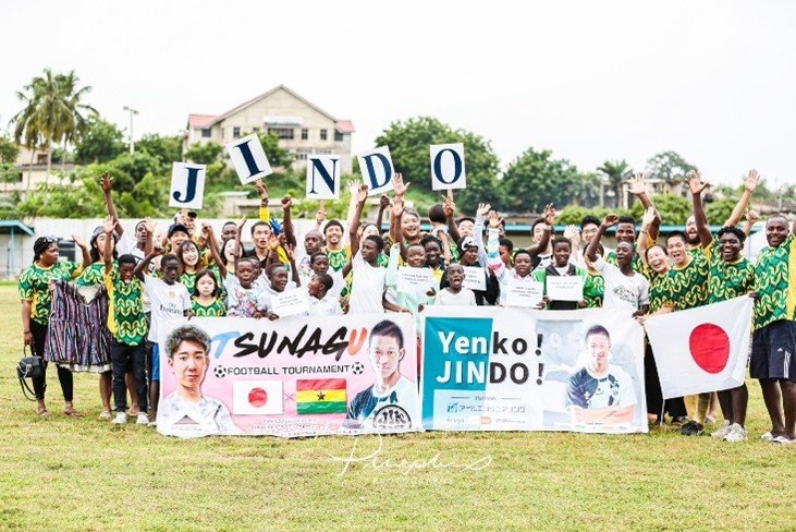 ガーナで開催したサッカー大会の様子