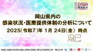 【岡山大学】岡山県内の感染状況・医療提供体制の分析について(2025年1月24日現在)