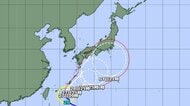 【台風情報】台風26号の進路予想　26日午後9時には沖縄の南、中心気圧990ヘクトパスカル　27日午後9時には強い勢力に発達し、那覇市の南東約130キロに達する予想