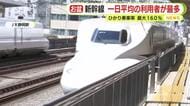 お盆休みの新幹線　JR東海が利用状況を発表　一日平均の利用者が最多　静岡駅のひかり号乗車率　最大は下り150％…上り160％