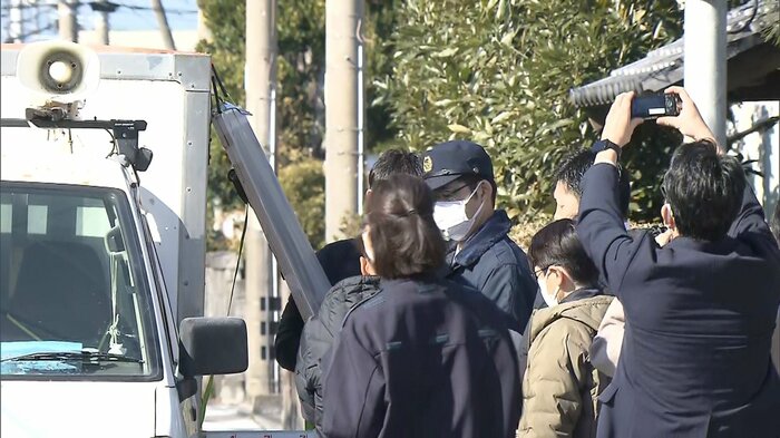 警察による実況見分(2024年1月)