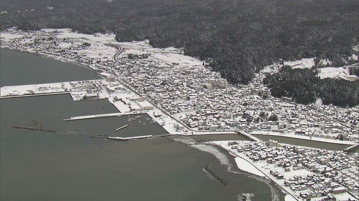珠洲市上空