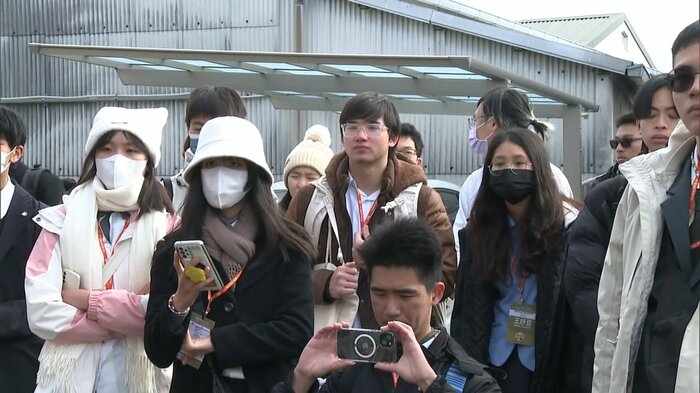 静岡県を訪れた台湾の高校生や大学生(2024年1月)