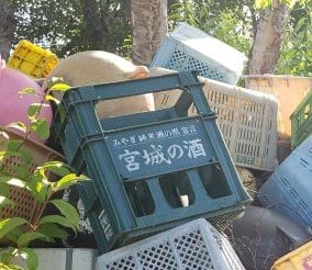 「宮城の酒」と書かれた一升瓶用のケース