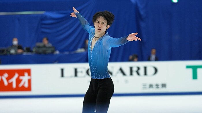 フリーに平常心で挑むため、山本はシミュレーションをしたという(2023年全日本選手権)