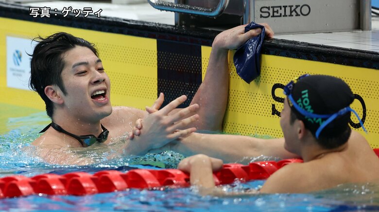 【速報】競泳男子100ｍバタフライで水沼尚輝が全体8位で決勝進出　松元克央は15位で落選｜FNNプライムオンライン