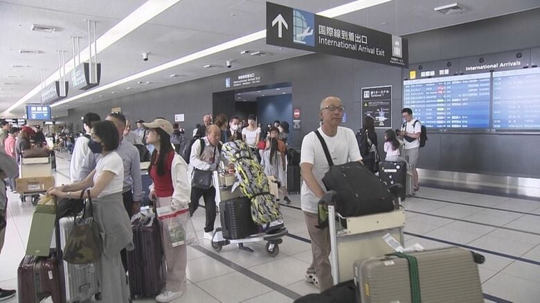 1日で8千人超が海外から戻る…中部空港でGWの帰国ラッシュがピーク 東海道新幹線の上りも普通車は終日ほぼ満席｜FNNプライムオンライン