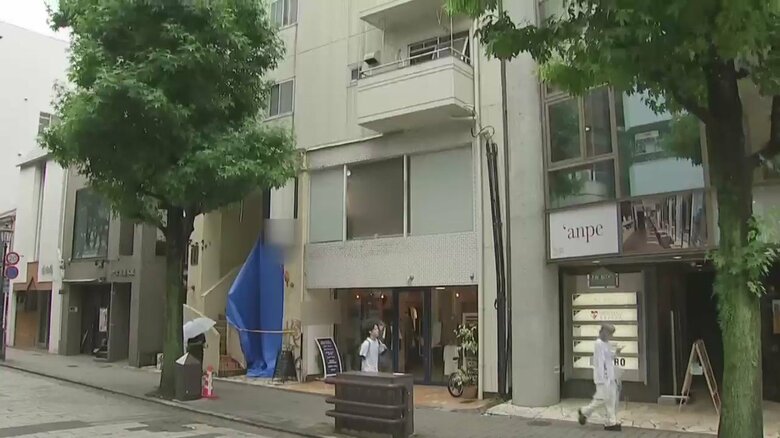 事件があった現場(熊本市)7階の空きテナントで辰島さんの遺体がみつかった