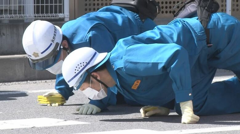 事故後の鑑識（2015年3月）