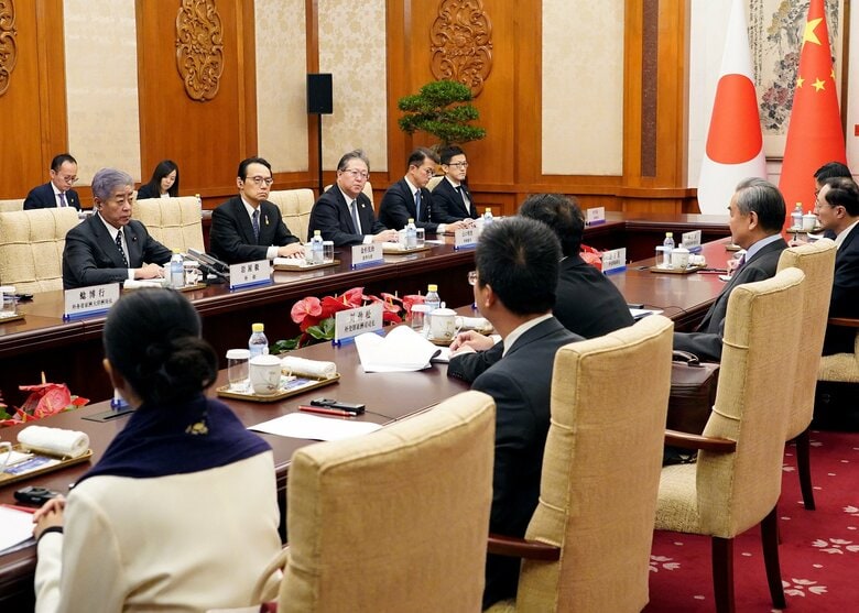 日中外相会談　提供：外務省（2024年12月25日）