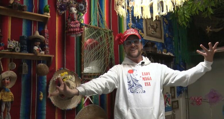 トイレは「メキシコ風」に装飾したという