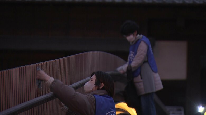 はしふき活動に参加する人たち