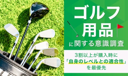 ゴルフ用品に関する意識調査。3割以上が購入時に「自身のレベルとの適合性」を最優先