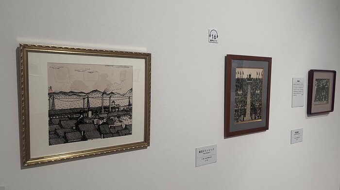 圧巻のペン画が並ぶ