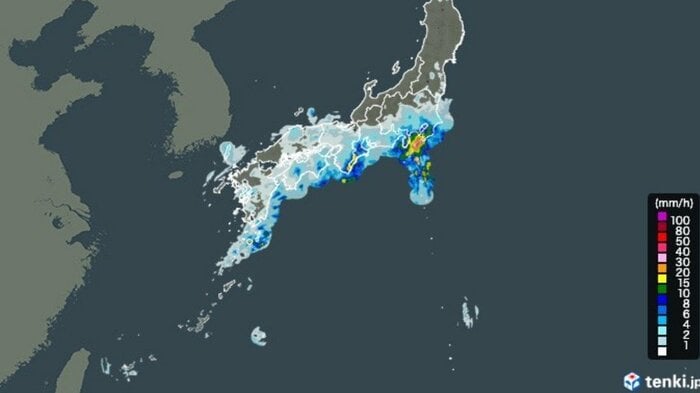 雨雲レーダー　6日午後3時（予報）　日本気象協会より