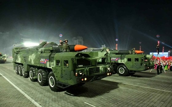 北朝鮮人民軍創建90年パレードに姿を見せた”自称“「極超音速ミサイル」(朝鮮労働新聞・2022年4月26日)