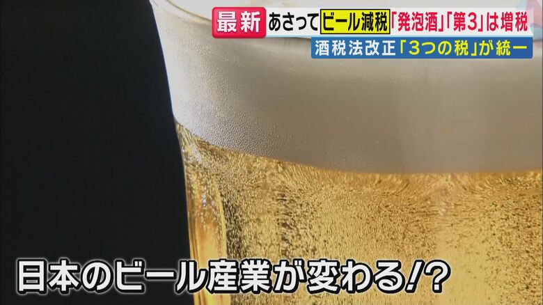 【解説】「日本のビール産業の転換点に」10月から酒税法改正で“税率一本化”　“第3のビール”が「ビール」に　ビールは減税・発泡酒と“第3のビール”は増税もビールメーカーは「むしろチャンス」｜FNNプライムオンライン