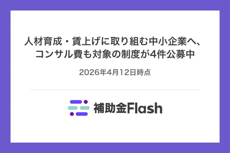 人材育成・賃上げに取り組む中小企業へ、コンサル費も対象の制度が4件公募中