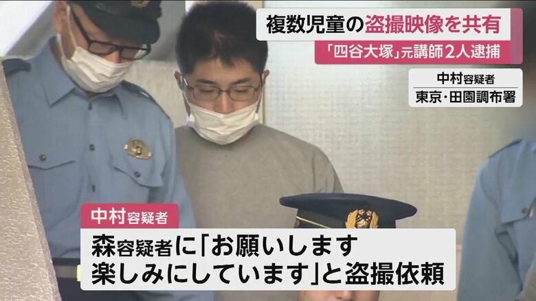中村容疑者「楽しみにしています」と盗撮依頼