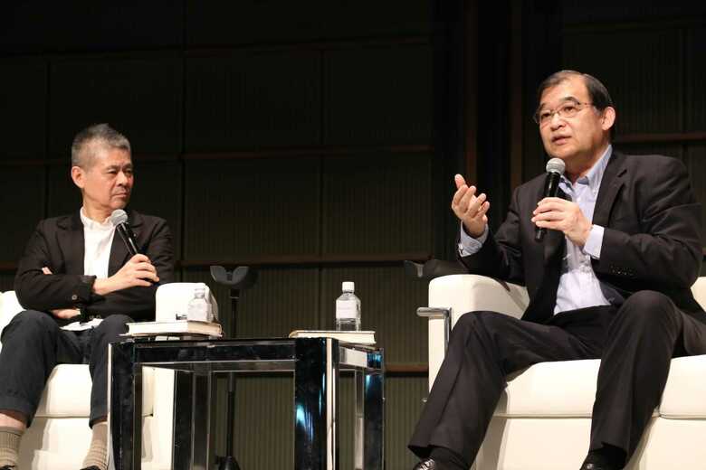 糸井重里氏（左）、唐池恒二氏（右）
