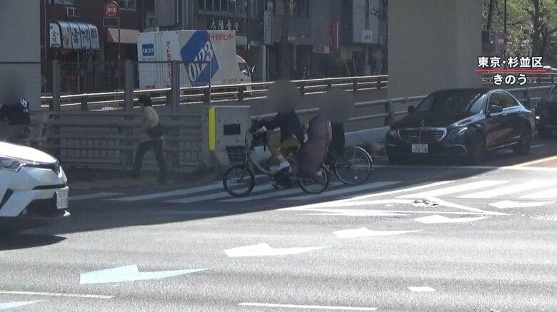 自転車に乗る人のほとんどがヘルメットを着用していない