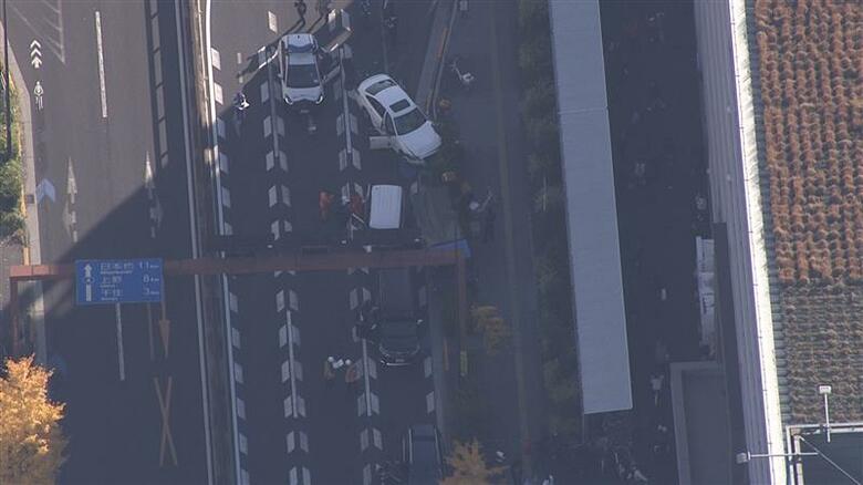 ひき逃げ事件直後の現場　東京・足立区