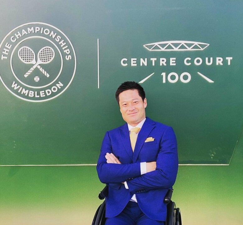 ウィンブルドンで初優勝した国枝慎吾（国枝慎吾Twitterより）