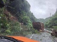 呉市の県道で落石 現場付近の道路は通行止め続く 呉市安浦町 ４日・広島