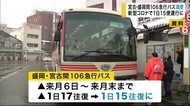 新型コロナウイルスで宮古ー盛岡間106急行バスが減便 1日15便運行に【岩手】