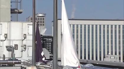 東日本大震災発生１５年　岡山県庁で犠牲者を追悼する半旗を掲揚　岡山・香川では今も計８２２人が避難生活