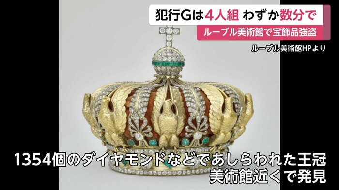 美術館の近くで発見された王冠