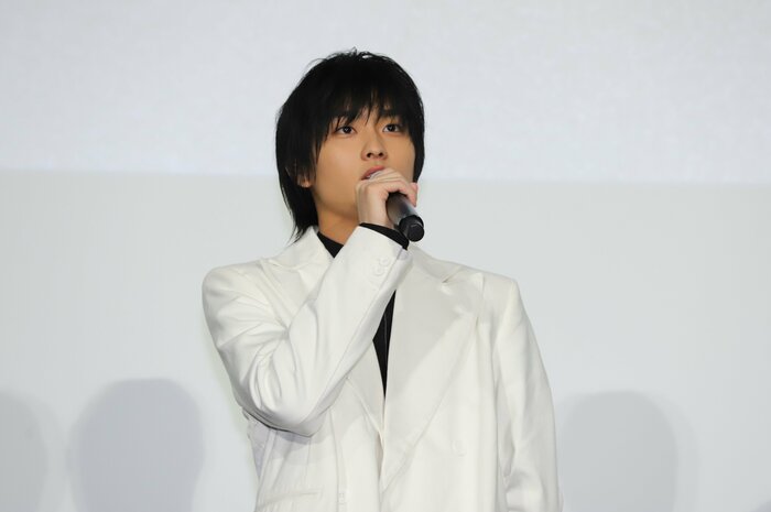 イベントに登場した奥平大兼(C)オジロマコト・小学館/映画「君ソム」製作委員会